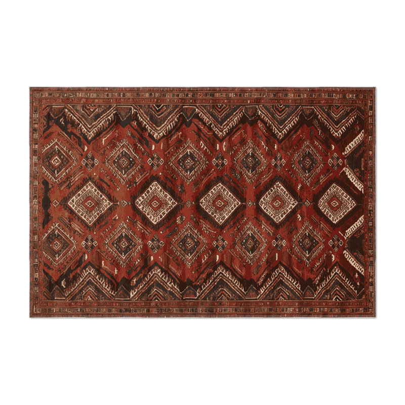 Tapis d'intérieur et d'extérieur brun Persian, Rectangulaire 3 pi x 5 pi