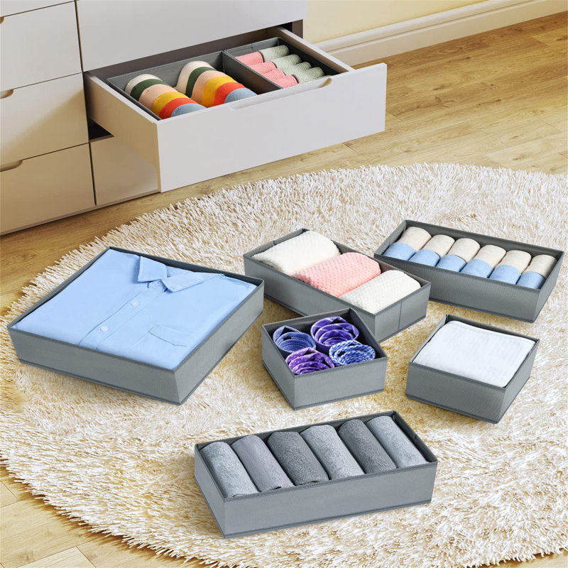 Mileena Multi-Purpose Drawer Organizers, Grey