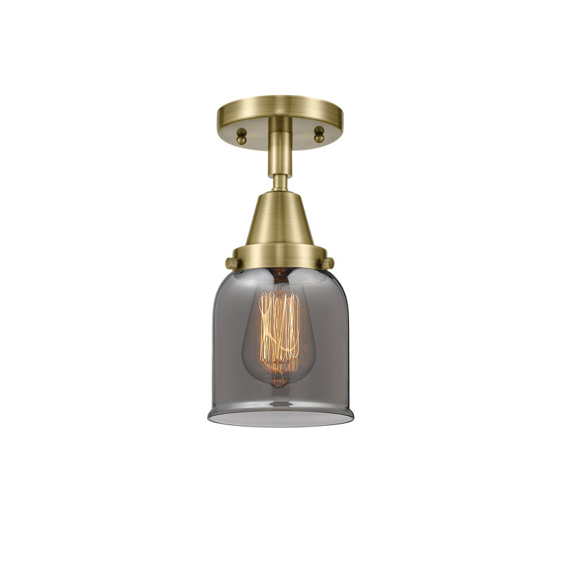 Plafonnier en verre, Laiton antique, Ampoule non incluse, Oui