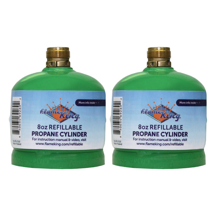Flame King FK-0.5LB-2 Refillable Empty Propane Cylinder Tank for Small Propane Lamps & Lanterns (2pk)