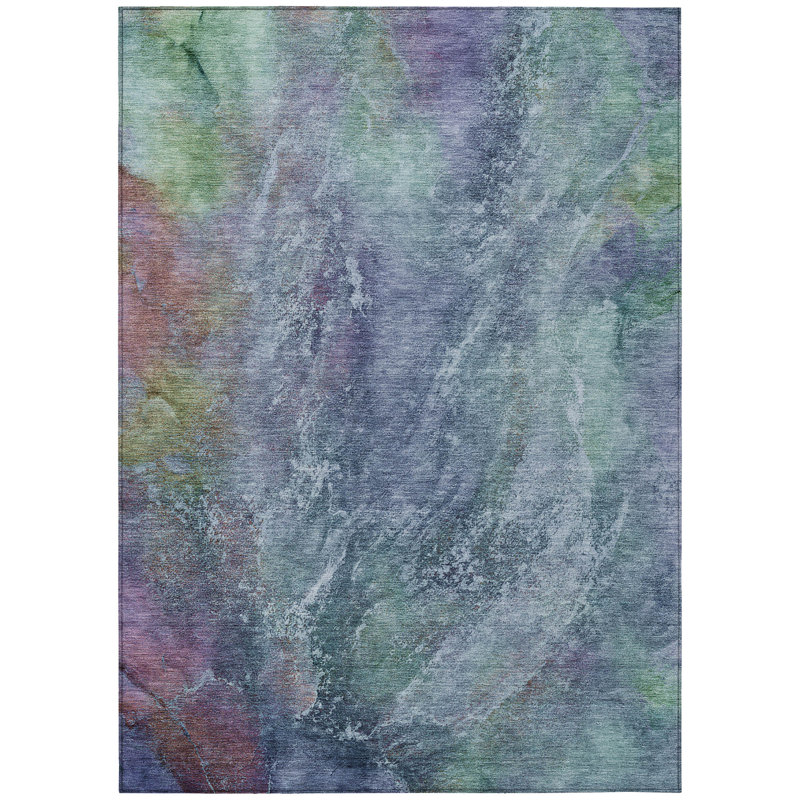 Machine Washable Indoor/Outdoor Emelia ACN2308 Abstract Rug, Rectangle 3' x 5'