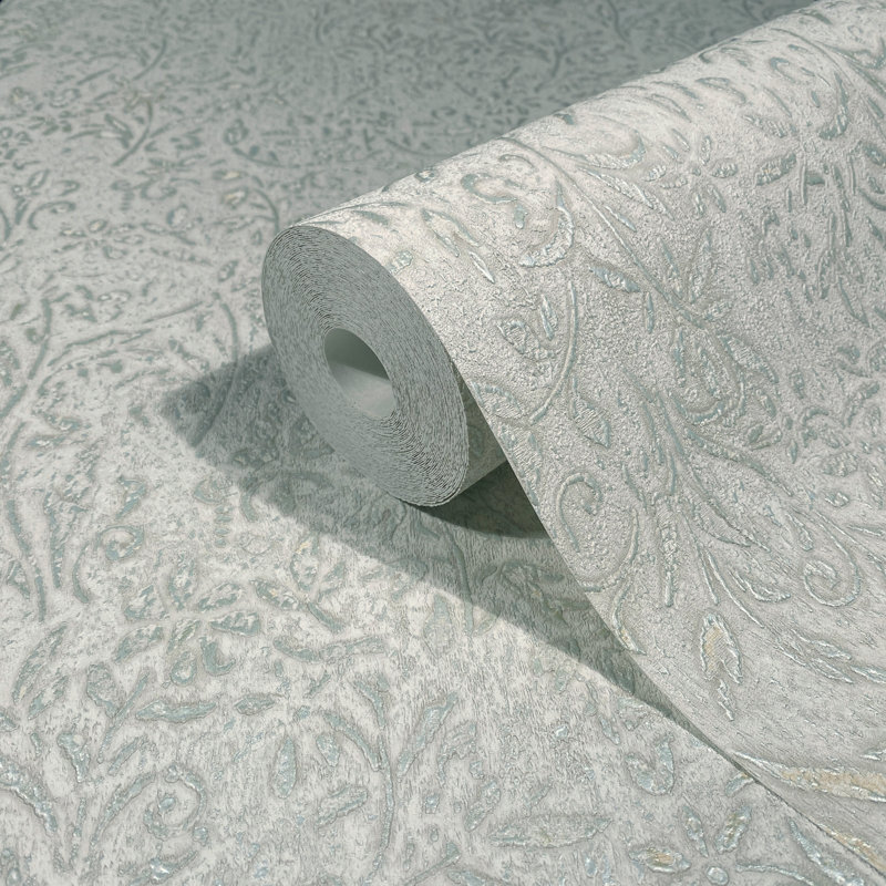 Galerie Odyssey Vintage Floral Design Wallpaper, Grey