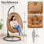 Fauteuil à œufs en osier avec support Charlie / Jade Charlie-Jade-648300617