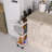 3-Tier Slim Rolling Cart with Handle (White)-135664287
