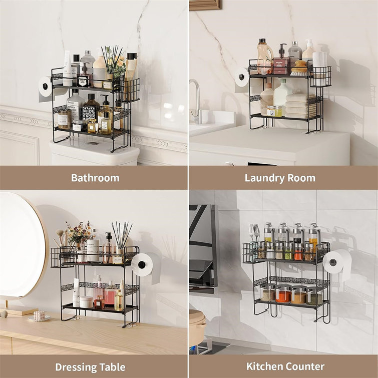 Arinola Metal Adhesive Bathroom Shelves Rebrilliant