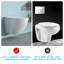 Cuvette de toilette murale avec siège à fermeture douce, blanc