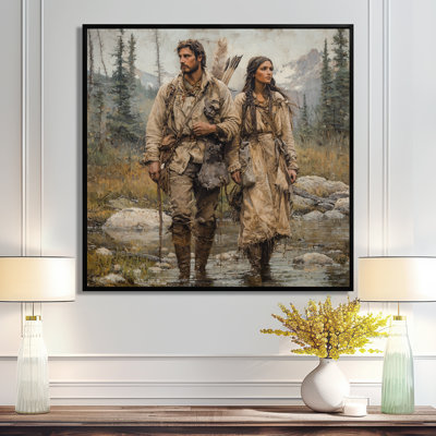 Avyaan Lewis and Clark Expedition In 1804 II - Native American Warrior, art mural