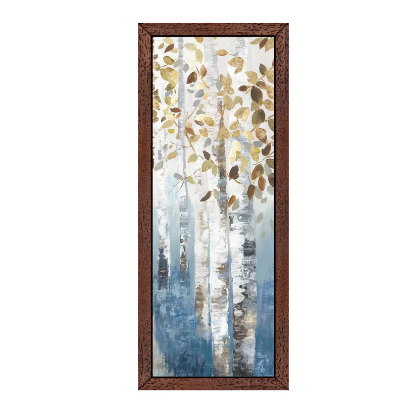 New Path IV by Allison Pearce - Painting on Canvas, Brown Framed, 152.4 cm H x 50.8 cm W