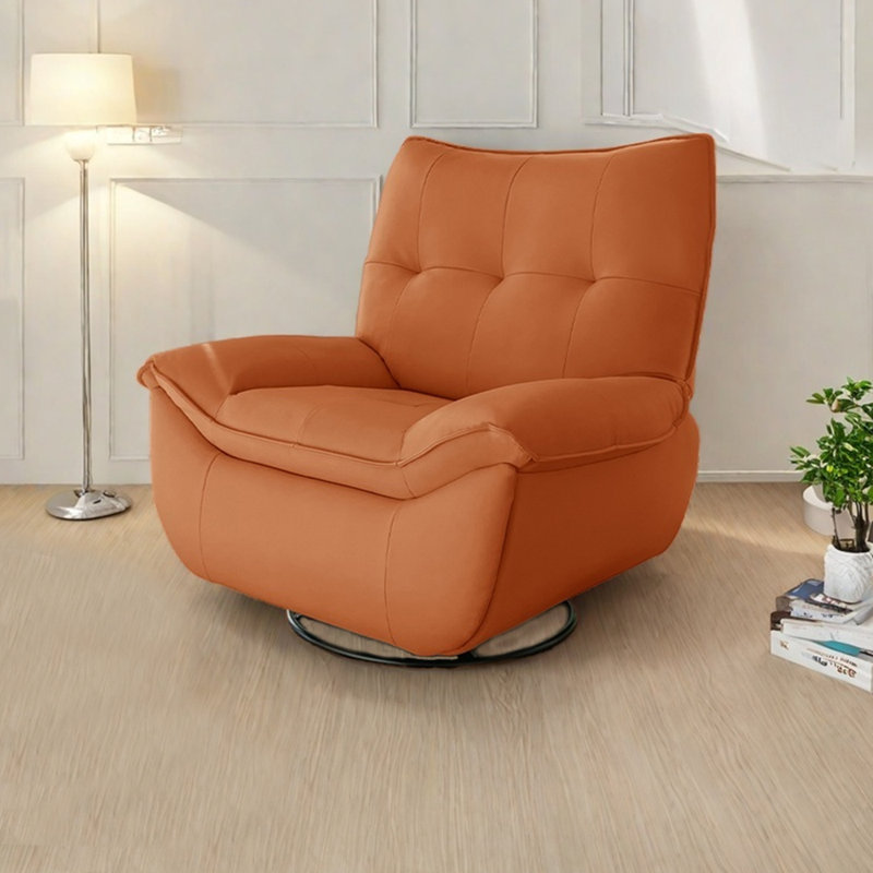 Fauteuil inclinable moderne, minimaliste et ergonomique, Orange