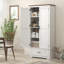 Armoire de rangement de 69 pouces de hauteur avec 2 portes, un tiroir et des tablettes réglables pour une organisation améliorée et un style campagnard-402031984