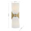 Applique murale Aldegonde à 2 lumières en laiton noble-129437216