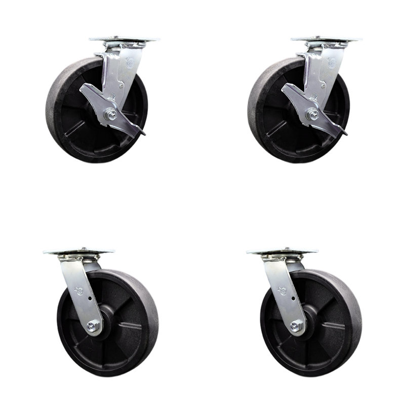 4 Piece Glass Filled Nylon Caster Set