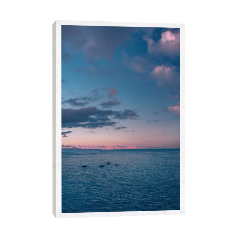 Amalfi Coast Sunset VI by Bethany Young - Print on Canvas, 101.6cm H x 66.04cm W x 3.81cm D, White Framed