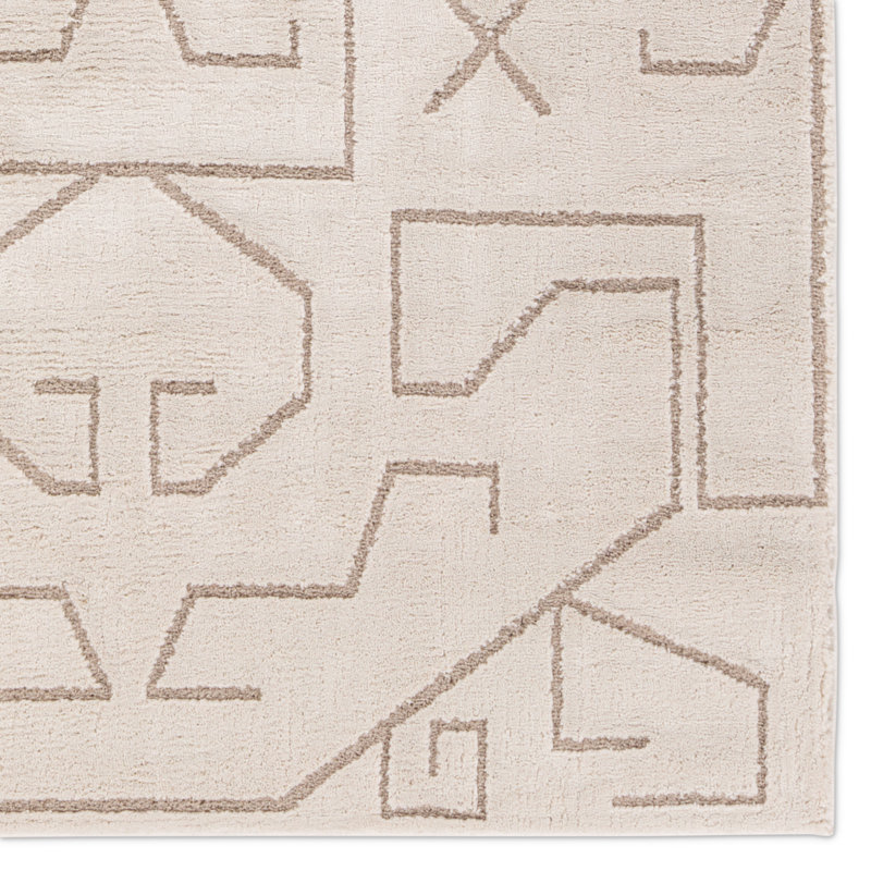Tapis beige / brun , Rectangle 6 pi 3 po x 9 pi 6 po