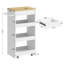 Chariot de cuisine roulant avec roulettes silencieuses, l 15,8 po x H 31,5 po, îlot de cuisine avec tablettes coulissantes et tiroir de rangement pour la cuisine, la salle de bain et la salle de lavage-1518854412