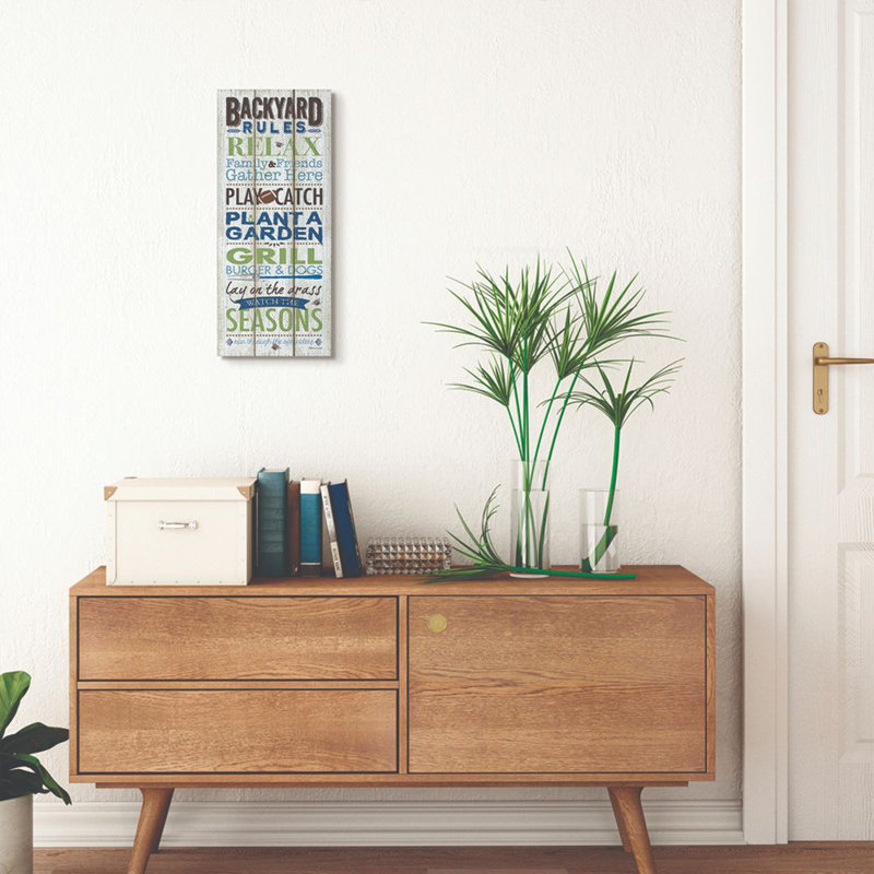 « cour rules word texture word », impression sur toile, Toile, H 24 po x l 10 po x P 1,5 po