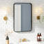Miroir rectangulaire arrondi avec cadre en aluminium, miroir de meuble-lavabo mural, miroir d'entrée / horizontal moderne-1058386982-1058386983