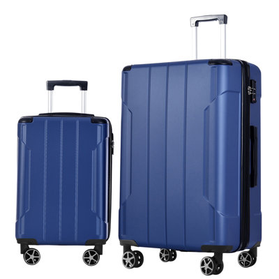Hardshell ABS Luggage Sets 2 Piece Suitcase Set Expandable With TSA Lock Spinner Wheels For Men Women