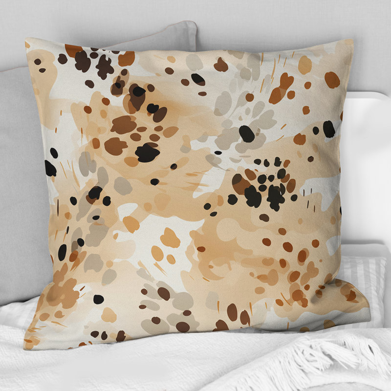 Abstract Paw Print Patterning III - Coussin décoratif, H 16 po x l 16 po