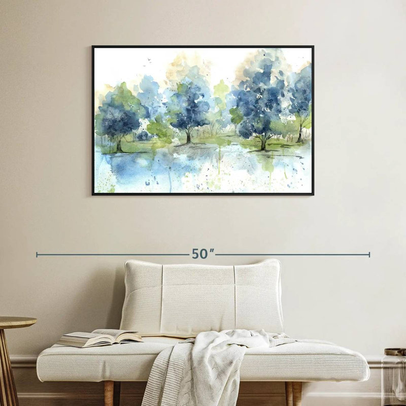 Paysage bleu délavé Avery, H 27 po x l 40 po
