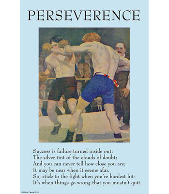 « perseverence », affiche rétro