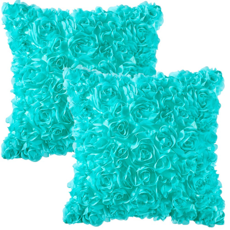 Housse de coussin , 18 po x 18 po, Turquoise