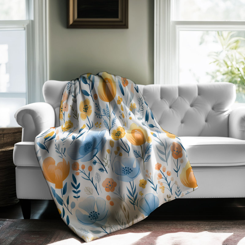 Nostalgic Bohemian Patterns - 1 Piece Premium Sherpa Blanket, Twin