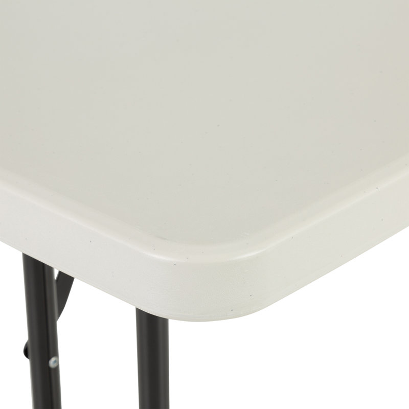 Rectangular Blow-Molded Plastic Folding Training Seminar Table, 29" H x 18" D x 60" L, Gray