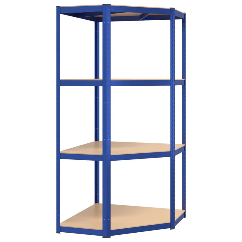 Rivet 75cm W Steel Shelving Unit,  Blue