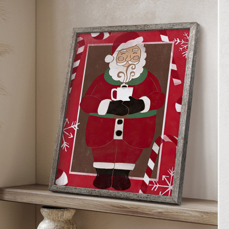 Cozy Cocoa Christmas Collection B, reproduction encadrée - bois massif, H 30 po x l 24 po