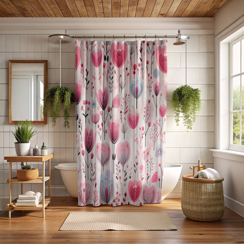 Passion Drift - rideau de douche standard 1 pièce, H 74 po x l 71 po