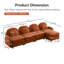 Canapé modulaire incurvé 4 places Cloud Comfort Teddy