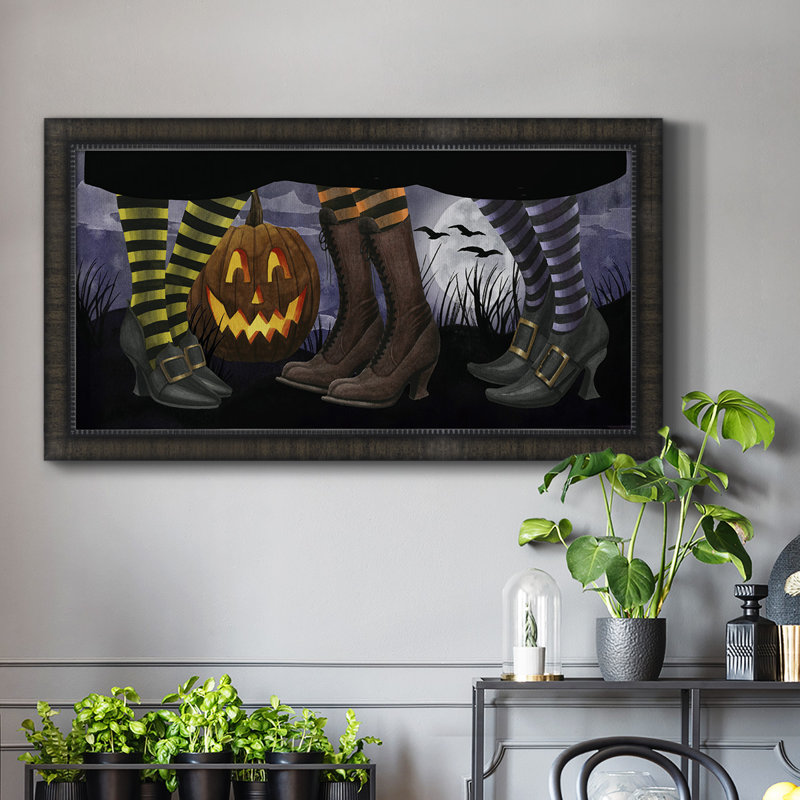 Toile encadrée de qualité supérieure Midnight Magic - prête à être accrochée, Noir, H 25 po x l 45 po x P 1 po