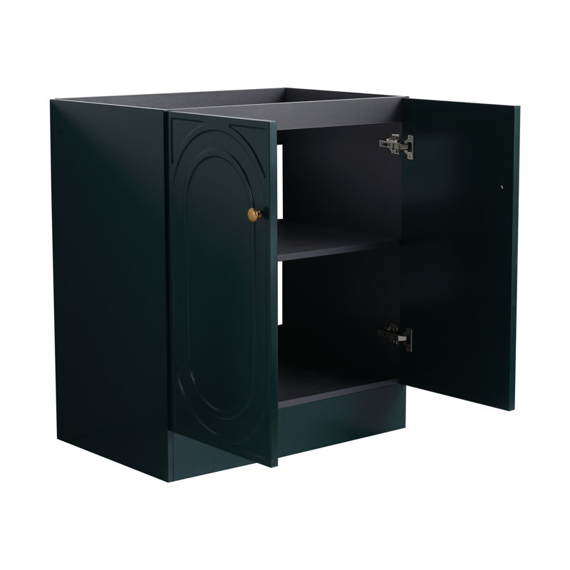 Meuble-lavabo autoportant - sans le lavabo, Vert foncé