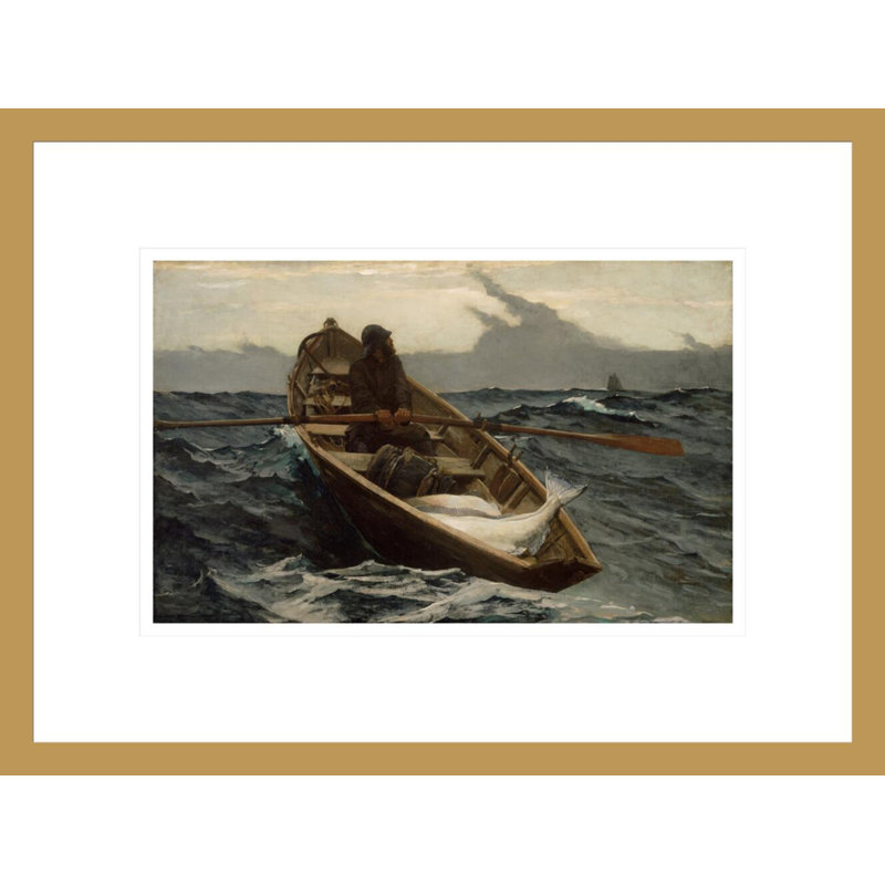 «The Fog Avertissement» par Winslow Homer - impression giclée encadrée, H 12,63 po x l 16,75 po
