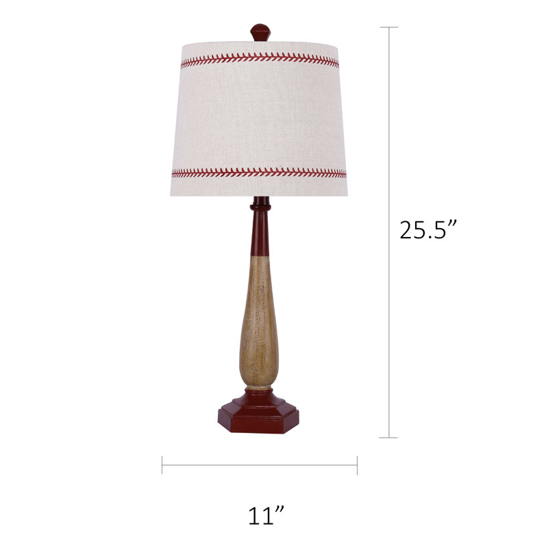 Lampe de table en bois naturel vieilli 25,5 po Baerl