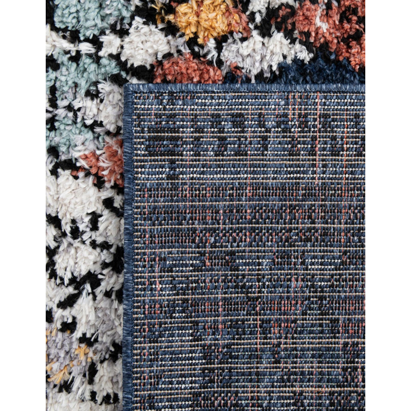 Tapis bleu marine / beige Allenvale, Rectangle 2 pi 2 po x 3 pi 1 po