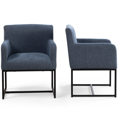Fauteuils rembourrés H 18,9 po avec base en métal Brimson