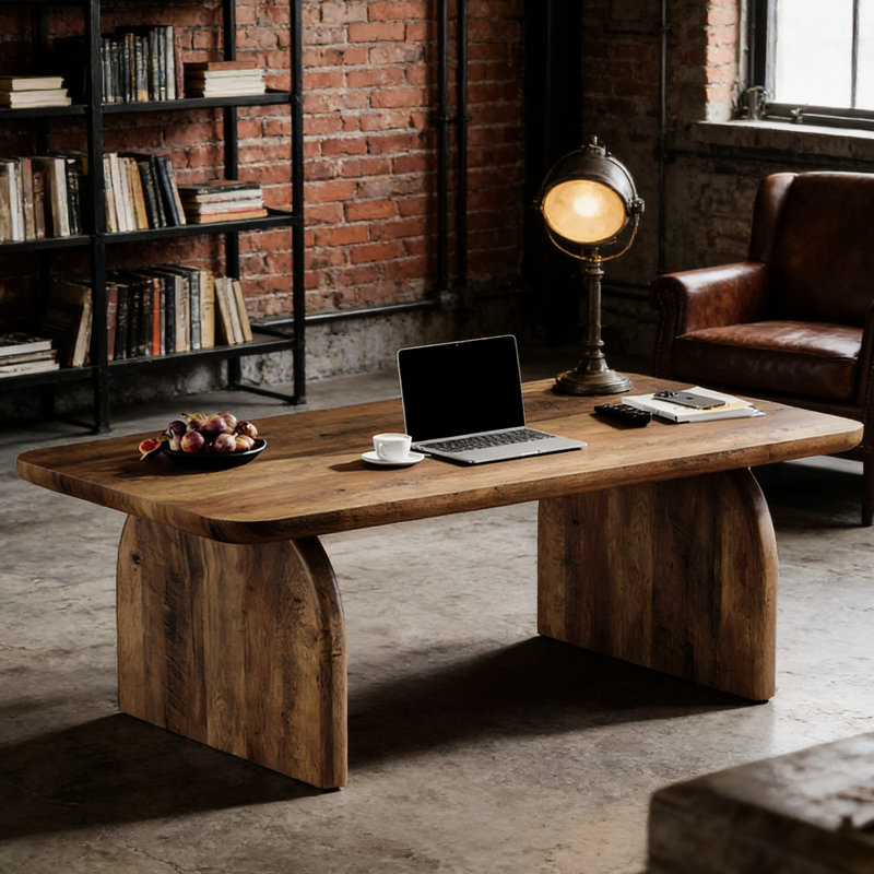 Table à thé de style moderne, table basse spacieuse, table d'ordinateur