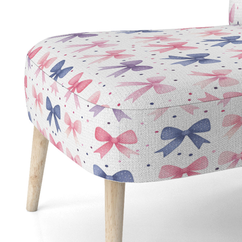 Chaise d'appoint French Country - Teens Ribbon Dots Pink, Chaise d'appoint sans accoudoirs