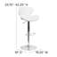 Tabouret de bar réglable en vinyle Guajardo-33309689