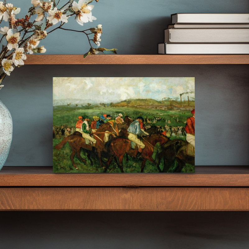 Gentlemen Race. Before The Departure, 1862 Impressionist Abstract Contemporary Horse Animal Wall Art Print - Print
