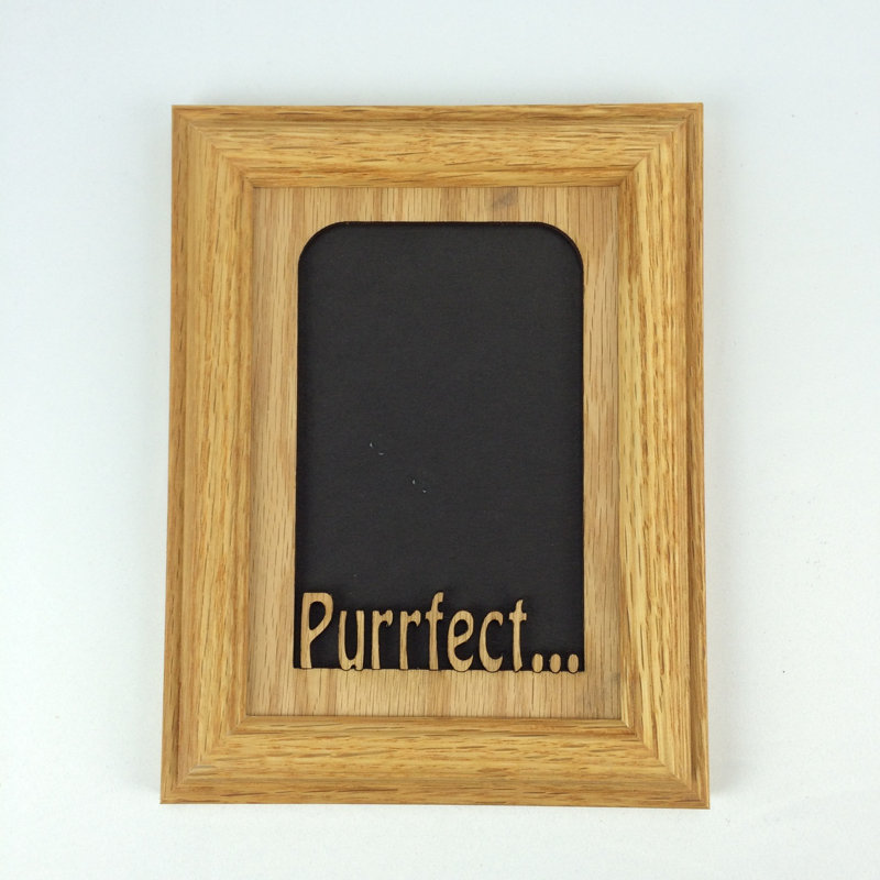 Oak Solid Wood Picture Frame with Mat, Vertical