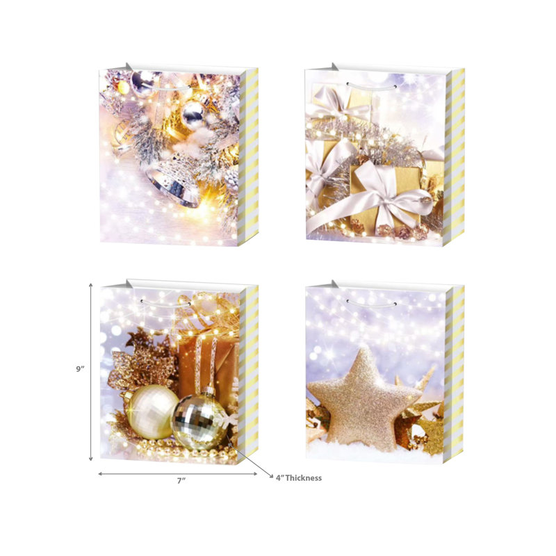 Sacs de Noël (arbre) (assorti) (très grand) - ensemble de 12