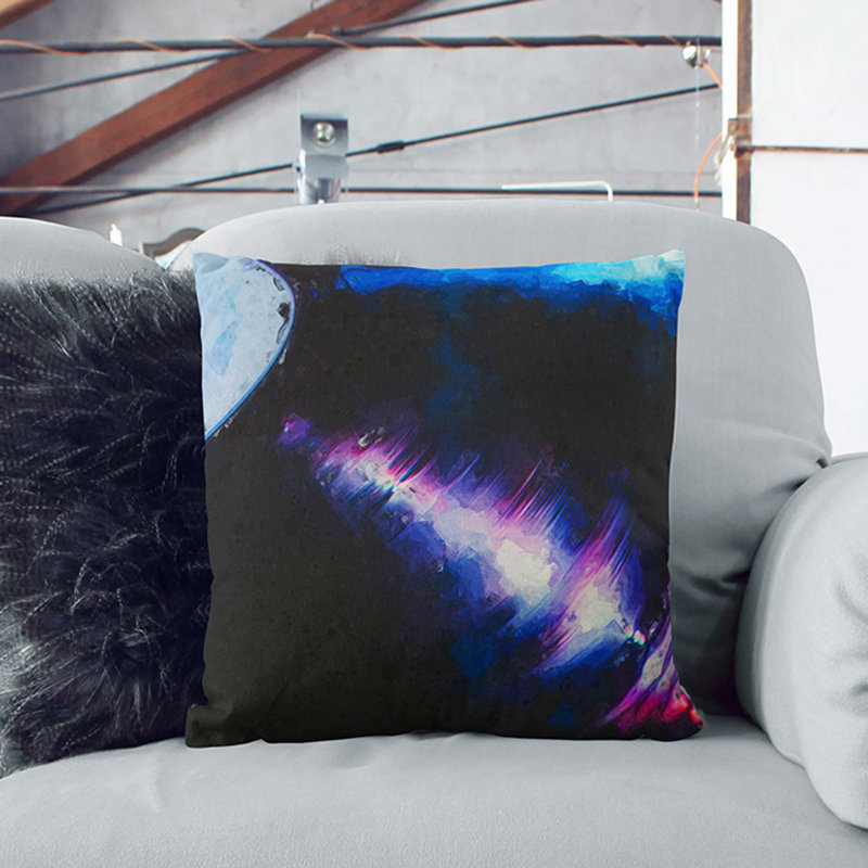 Abstract Square Cushion, 40cm H x 40cm W x 15cm D, Stone