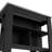 Kitchen Island, Three Shelves, Black / Ibiza Marble Color Finish-455890728