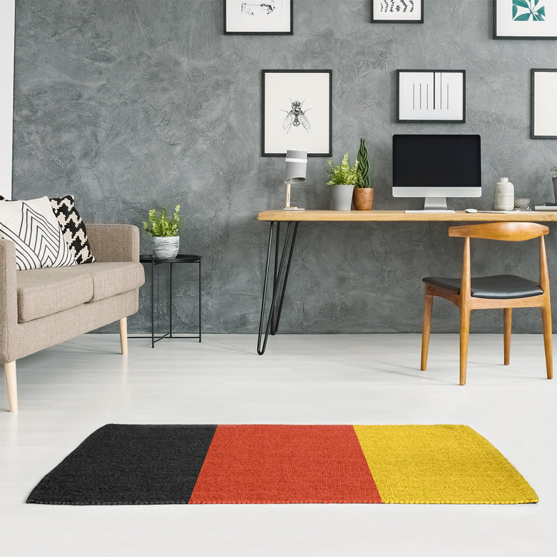 Tapis rouge à rayures de hockey national, Rectangle 5 pi x 7 pi