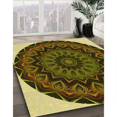 Tapis chenille jaune