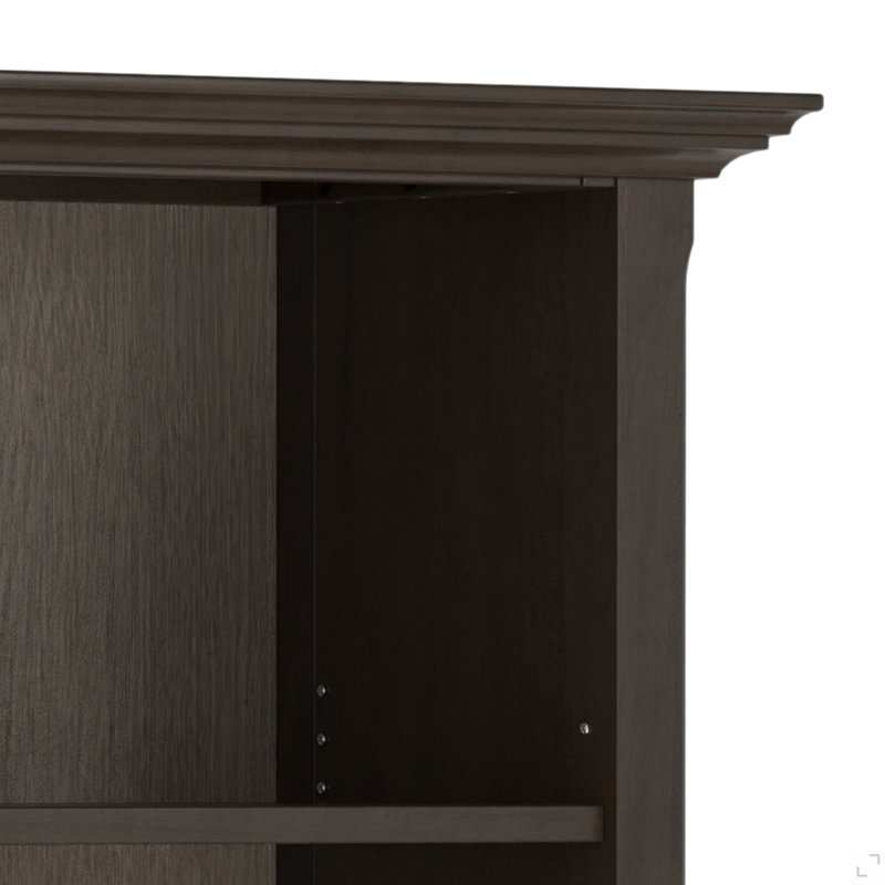 Bibliothèque Amherst 36 pouces en bois massif brun Hickory