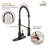 Spring Standard Kitchen Faucet with Dual-Function Spray Head and Deck Plate-76655462